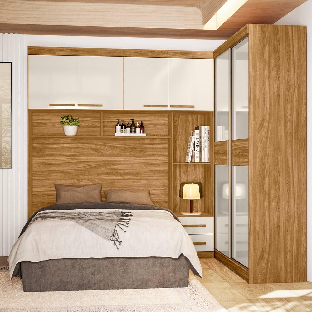 Guarda-roupa Modulado Casal Moval Florença com 6 Portas, 5 Gavetas, 7 Prateleiras e 242cm de Largura - 4