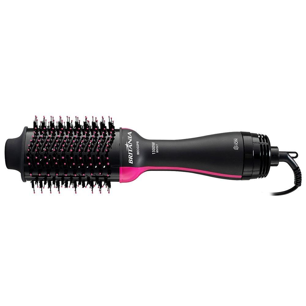 Escova Secadora Britânia BEC02PR Cabo Giratório Bivolt 1300W - Preta e Rosa - 5