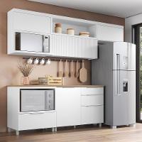 Cozinha Compacta Nesher Marquesa com 4 Portas, 4 Gavetas e 4 Prateleiras – 280cm de Largura - 1