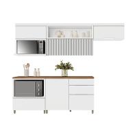 Cozinha Compacta Nesher Marquesa com 4 Portas, 4 Gavetas e 4 Prateleiras – 280cm de Largura - 2