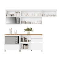 Cozinha Compacta Nesher Marquesa com 4 Portas, 4 Gavetas e 4 Prateleiras – 280cm de Largura