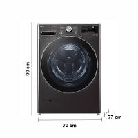 Lava e Seca LG 18Kg/10Kg com Inteligência Artificial AI DD™ e Wi-Fi WD18BV2S6B – Black Inox - 8