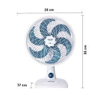 Ventilador de Mesa Mondial Maxis V30MXW 30cm 6 pás 3 velocidades 50W Branco / Azul - 5