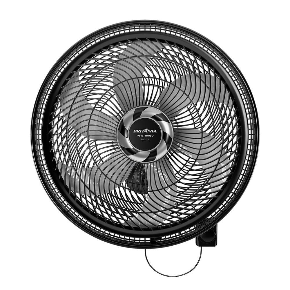 Ventilador de Parede Britânia BVT575 Maxx Force 47cm com 3 Velocidades, 6 Pás e 176W - Preto - 1