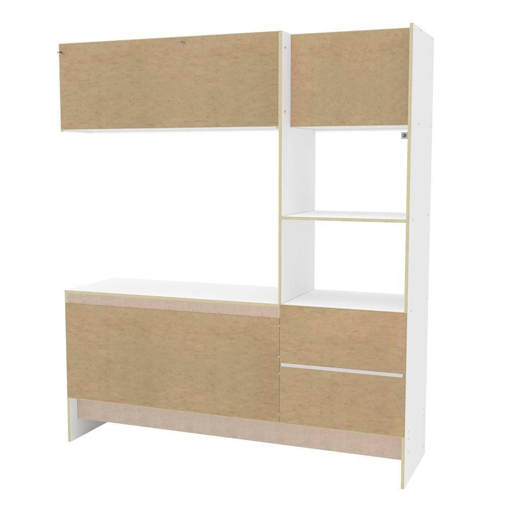 Cozinha Compacta Politorno Mov Evora MDP com 6 portas, 1 Gaveta e 1 Prateleira - 182cm de largura - 7