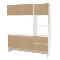 Cozinha Compacta Politorno Mov Evora MDP com 6 portas, 1 Gaveta e 1 Prateleira - 182cm de largura - 7