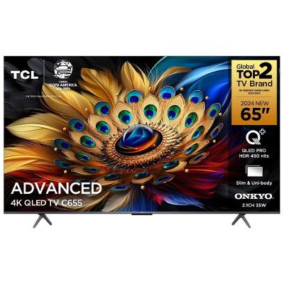 Smart TV 65" QLED 4K TCL 65C655 Processador AIPQ Google TV Dolby Vision Atmos HDR10+