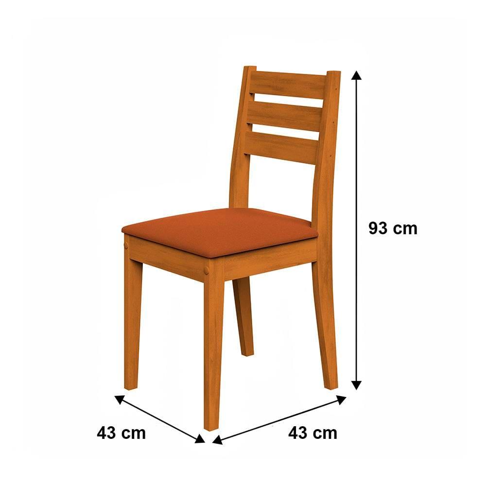 Mesa de Jantar Retangular Dobuê Dakar com 4 Cadeiras Estofadas Revestidas em Suede - 5