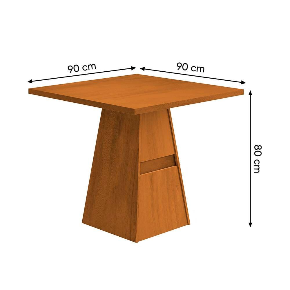 Mesa de Jantar Quadrada Dobuê Dakar com 4 Cadeiras Estofadas Revestidas em Suede - 6