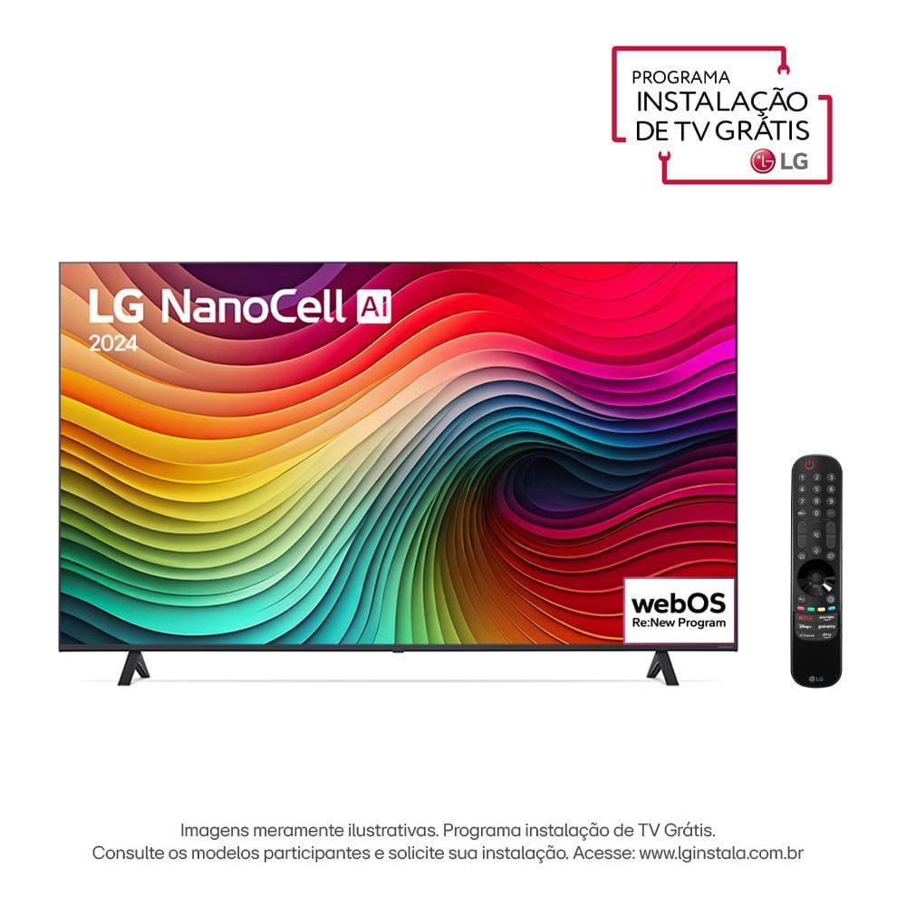 Smart TV 4K 75" LG NanoCell 75NANO80T com Processador a5 Ger7 AI, Hub de Esportes, Alexa/Chromecast integrado, webOS 24 e Controle Smart Magic - 2