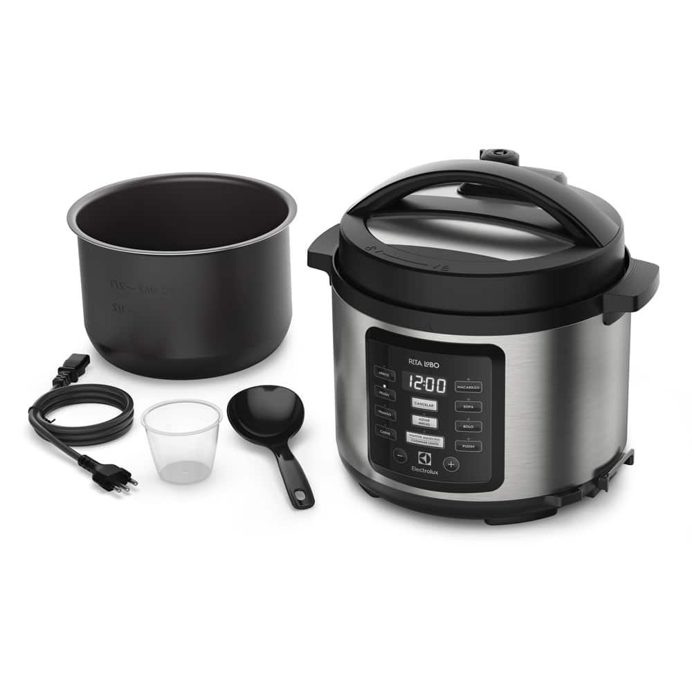 Panela Elétrica de Pressão Electrolux EX PCC15 por Rita Lobo com Display Digital 5L – Inox e Preta - 4