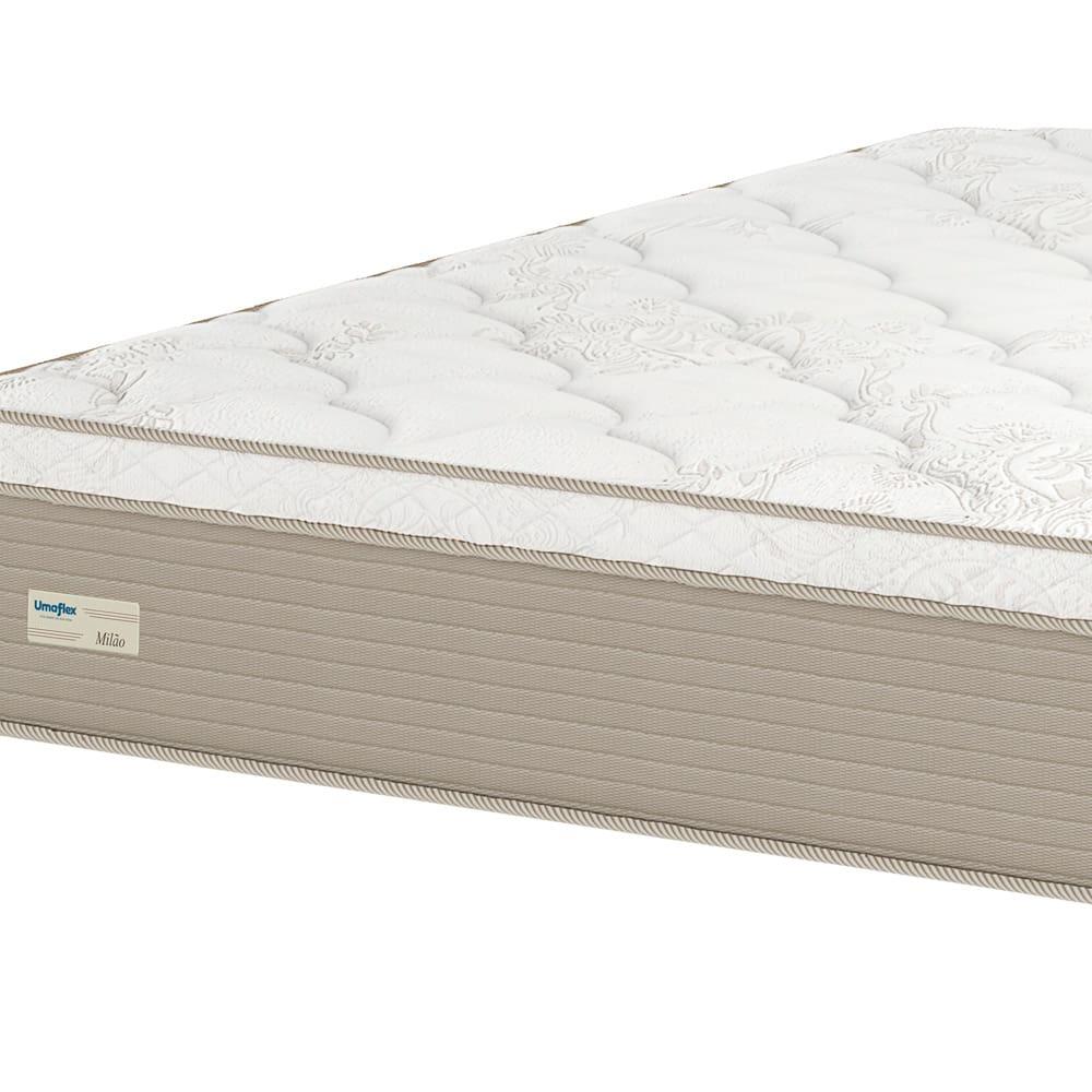 Colchão Casal Umaflex Milão com Euro Pillow e Molas Ensacadas 30x138x188 – Bege/Branco - 2