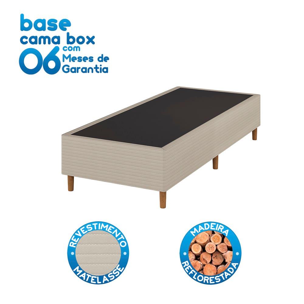 Base Box Queen Size Umaflex Milão Bipartida com Revestimento em Malha 26x78x198cm – Bege - 3