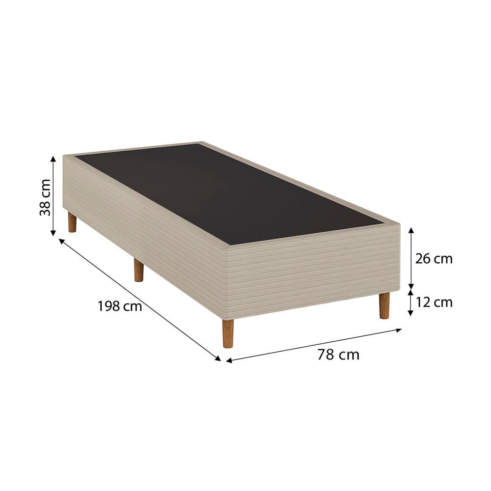Base Box Queen Size Umaflex Milão Bipartida com Revestimento em Malha 26x78x198cm – Bege - 4