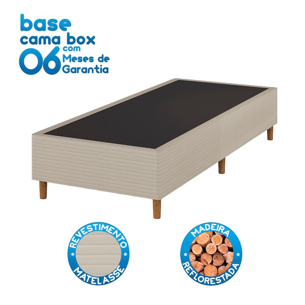 Base Box King Size Umaflex Milão Bipartida com Revestimento em Malha 26x96x203cm – Bege - 3