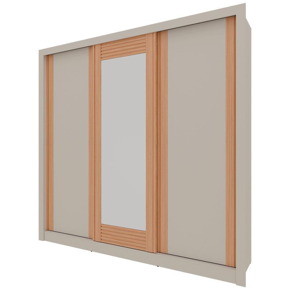 Guarda-Roupa Casal Bartira Village com 3 Portas, 4 Gavetas, Espelho e 243,1 cm de Largura - 3