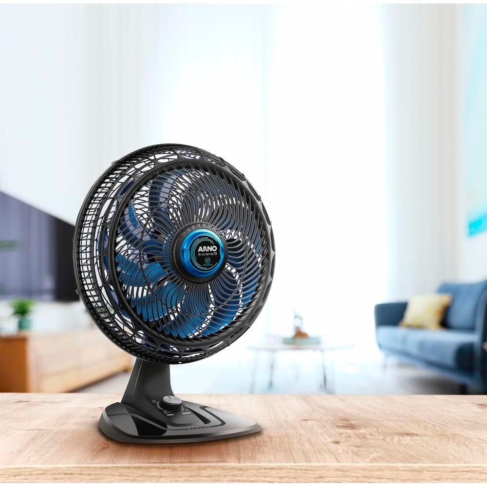 Ventilador de Mesa Arno XTREEM VE95 40cm com 9 pás e 3 velocidades e 160W - Preto / Azul - 7