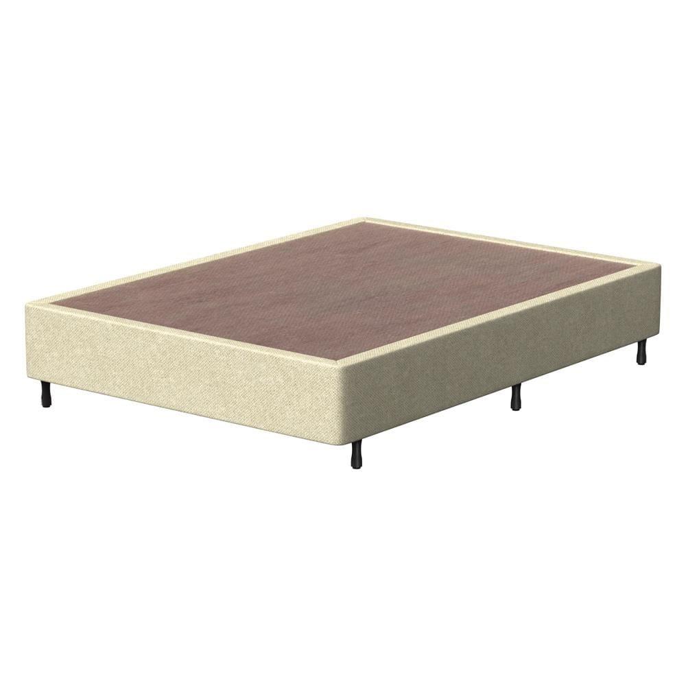 Base Box de Casal Probel Arezzo Revestido em Tecido Jacquard 30x188x138cm – Bege - 1