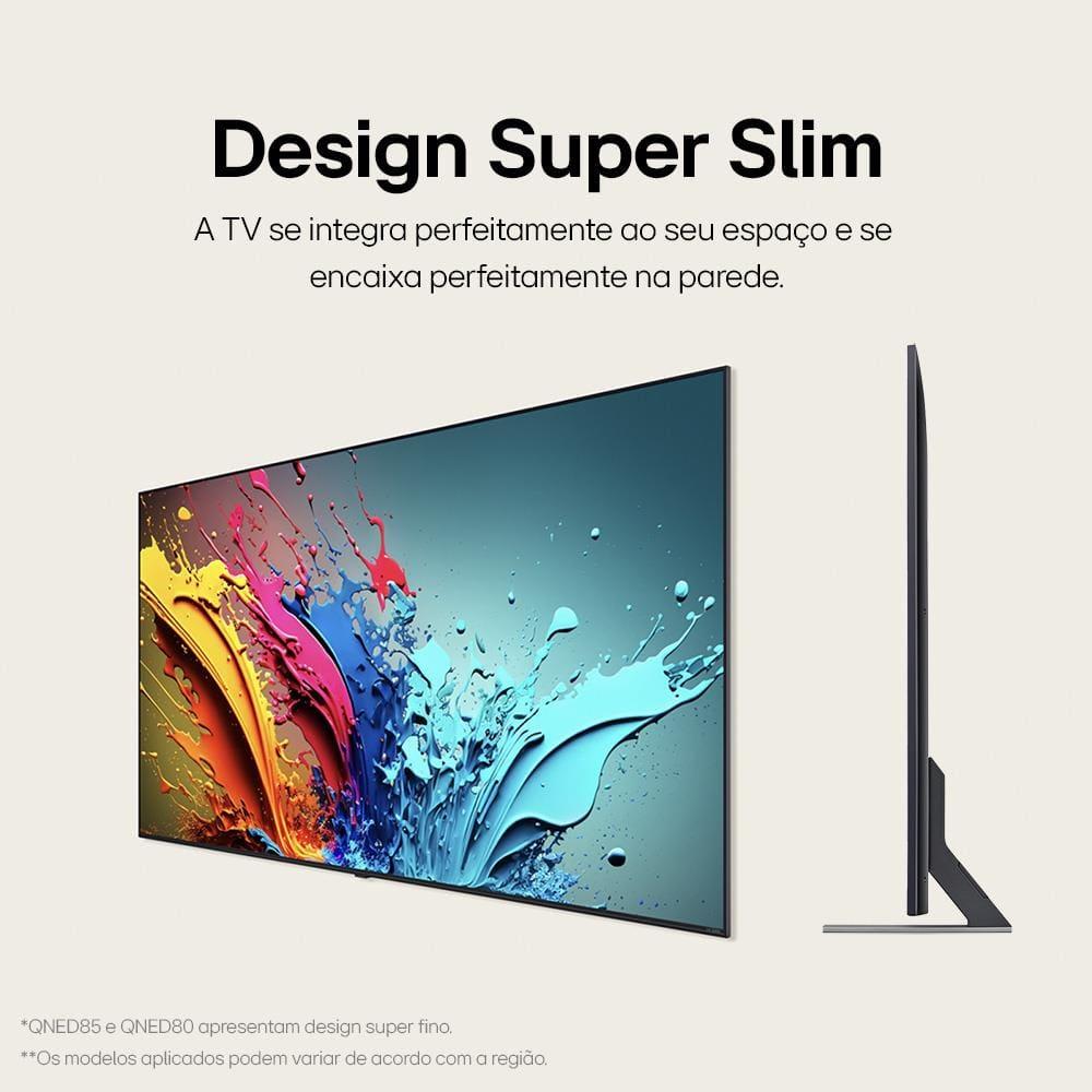 Smart TV 86" LG 4K QNED 86QNED85T com processador a8 AI, 120Hz, Design Super Slim, FreeSync e webOS 24 - 3