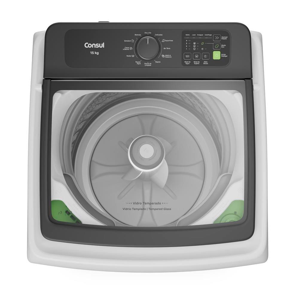 Lavadora de Roupas Consul 15kg CWN15AB com Modo Eco - Branca - 3