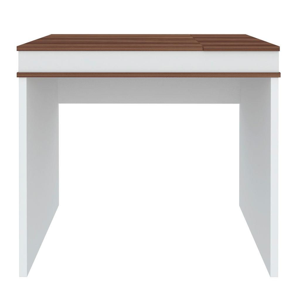 Escrivaninha Artany Mind com Tampo Duplo Basculante - Ipê/Branco - 5