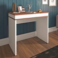 Escrivaninha Artany Mind com Tampo Duplo Basculante - Ipê/Branco - 1