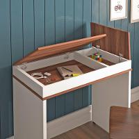 Escrivaninha Artany Mind com Tampo Duplo Basculante - Ipê/Branco - 2