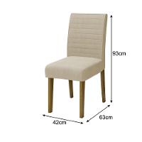 Mesa de Jantar Retangular Dobuê Creta Light 160x90cm com 6 Cadeiras Estofadas Revestidas em Tecido Veloplus - 6