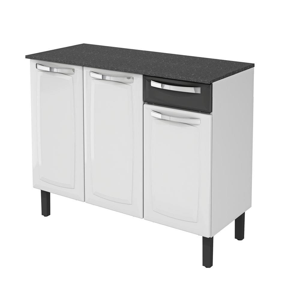 Balcão Itatiaia Rose com 3 Portas e 1 Gaveta - 105 cm de Largura - 8