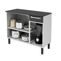 Balcão Itatiaia Rose com 3 Portas e 1 Gaveta - 105 cm de Largura - 9