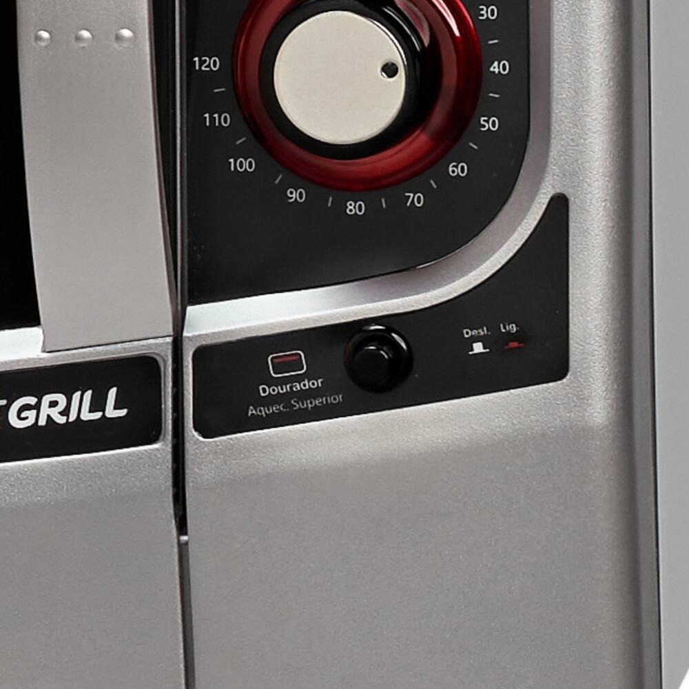 Forno Elétrico Fischer Goumert Grill 44L com Botão Timer de até 120 minutos com Aviso Sonoro – Prata - 4