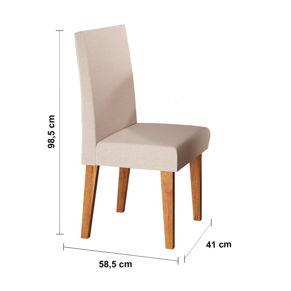 Mesa de Jantar Redonda Viero Criative com 4 Cadeiras Vênus Estofadas e Revestidas - 4