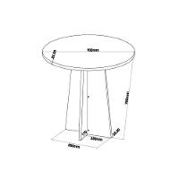 Mesa de Jantar Redonda Viero Criative com 4 Cadeiras Vênus Estofadas e Revestidas - 5