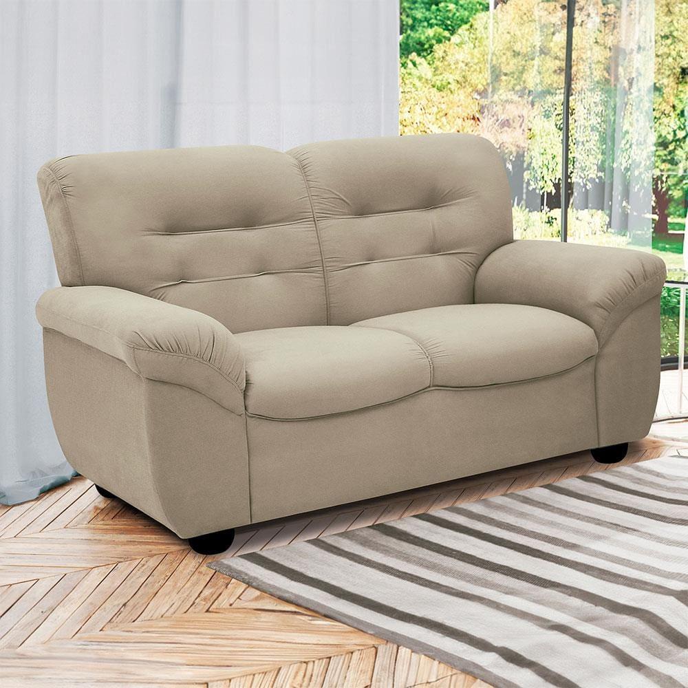 Sofá de 2 Lugares Linoforte Stillus II com 154 cm de Largura e Revestido em Tecido Suede - 1