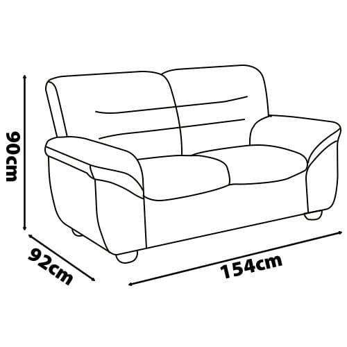 Sofá de 2 Lugares Linoforte Stillus II com 154 cm de Largura e Revestido em Tecido Suede - 3