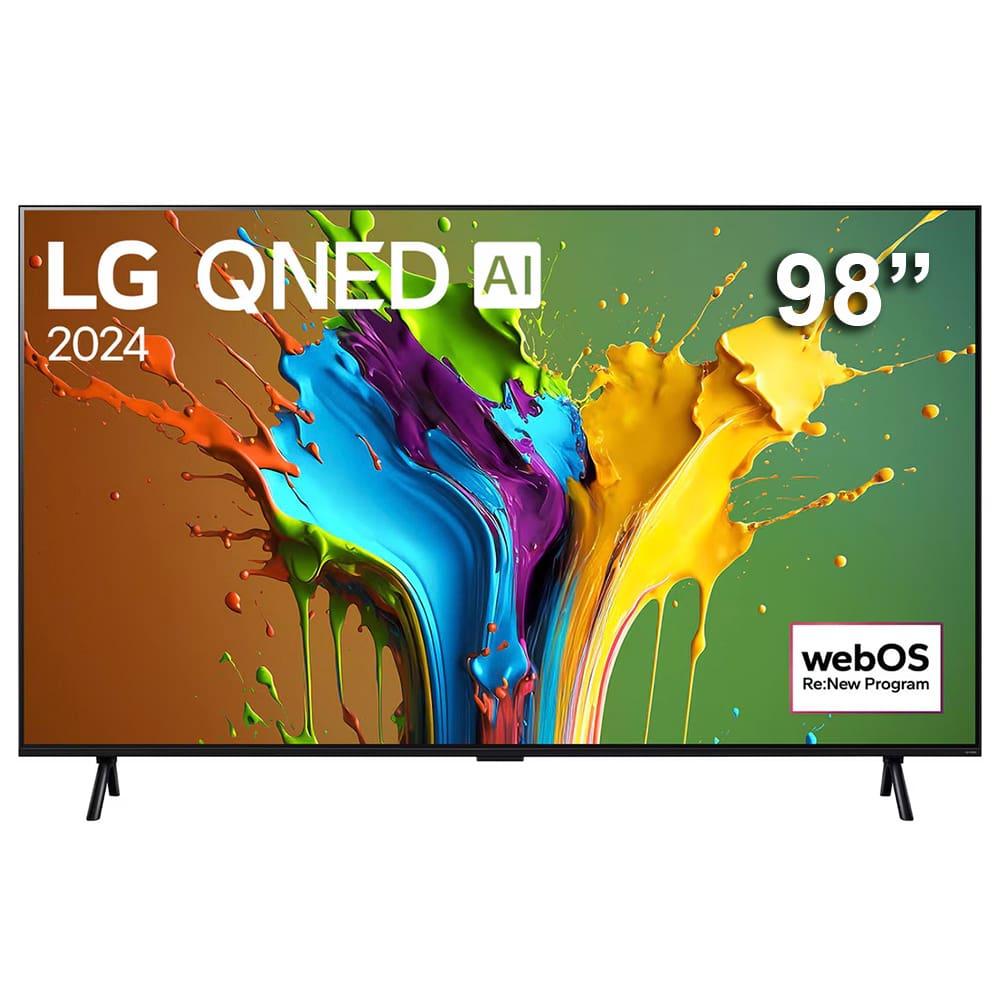 Smart TV 98" Ultra HD 4K QNED LG Gigante 98QNED89T, Processador a8 AI, Painel 120Hz, Quantum Dot Nanocell, FreeSync e webOS 24 - 1