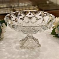 Centro de Mesa Lyor em Cristal Deli Diamond - 32,5 x 19,5cm - 3