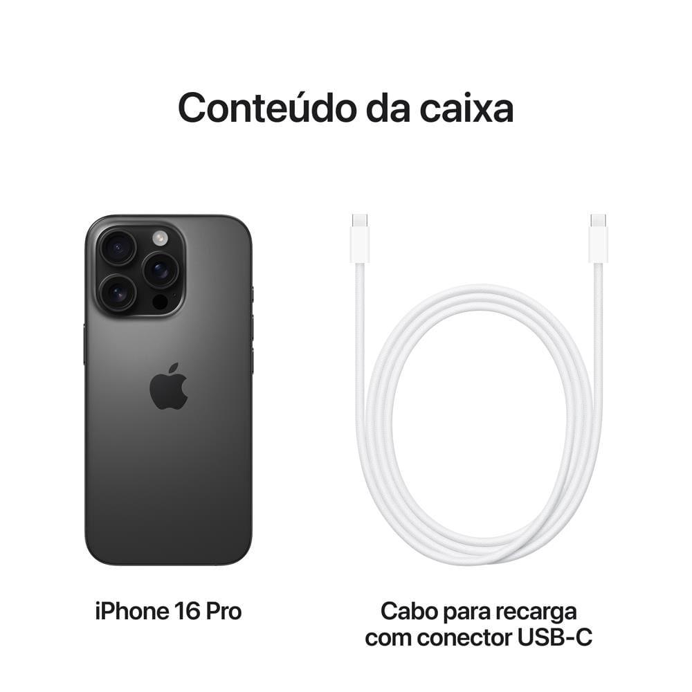 Apple iPhone 16 Pro 512GB 6,3" 48MP Titânio Preto - 8