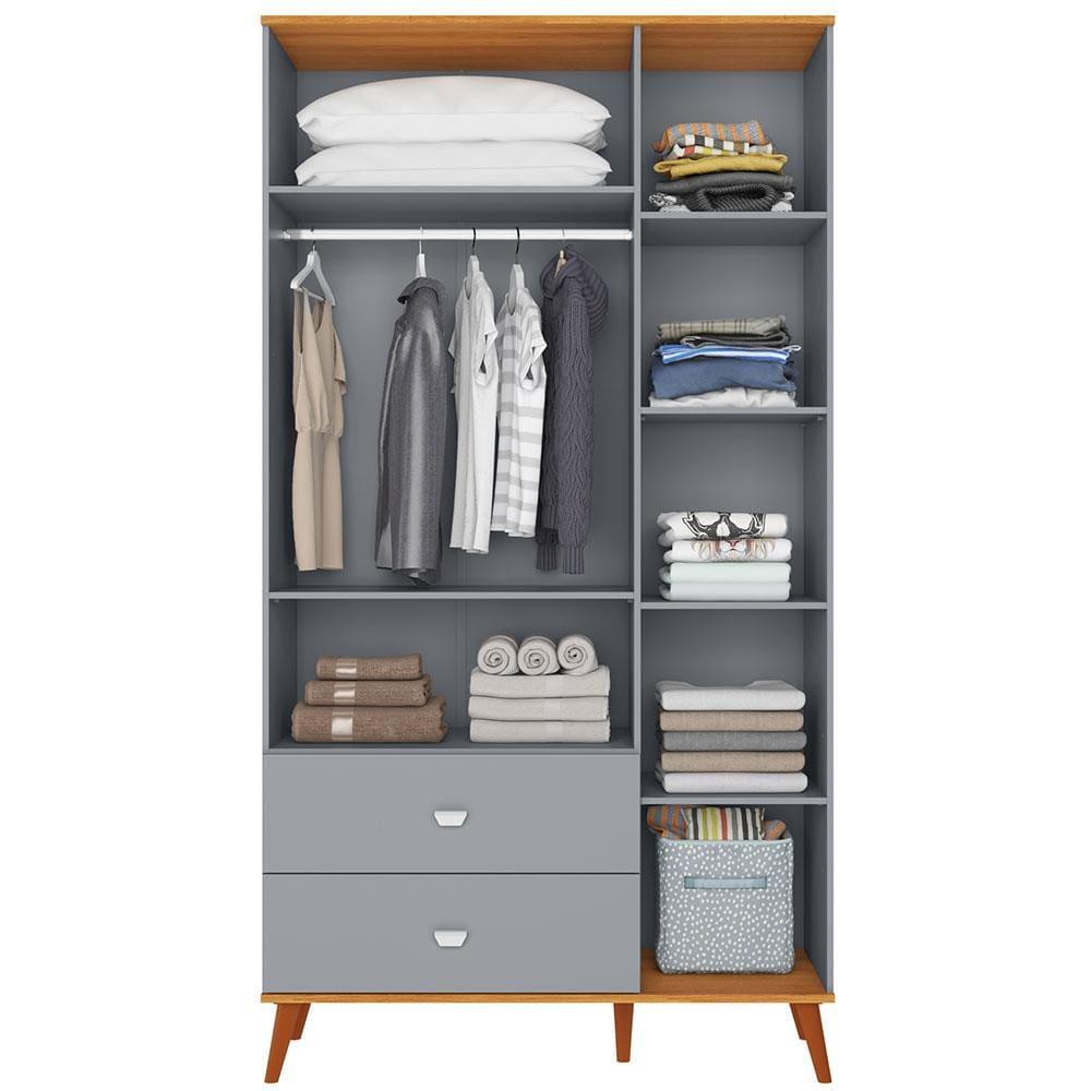 Guarda-Roupa Infantil Bartira Ternura com 3 Portas, 2 Gavetas - 106,8 cm de Largura - 3