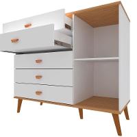 Cômoda Infantil Bartira Ternura com 5 Gavetas e 1 Porta - 106,8cm de largura - 3