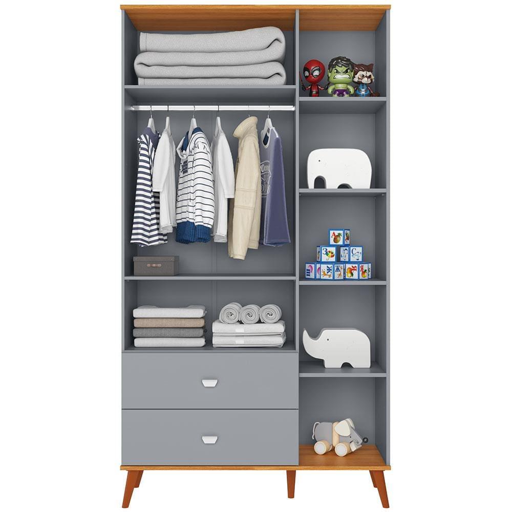 Guarda-Roupa Infantil Bartira Ternura com 5 Nichos, 2 Portas, 2 Gavetas - 106,8 cm de largura - 3
