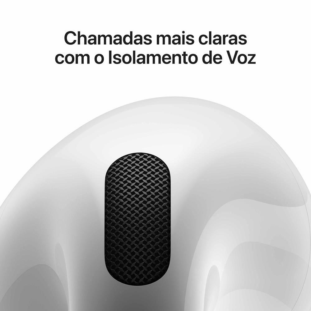 Apple AirPods 4 com Cancelamento Ativo de Ruído - Branco - 6