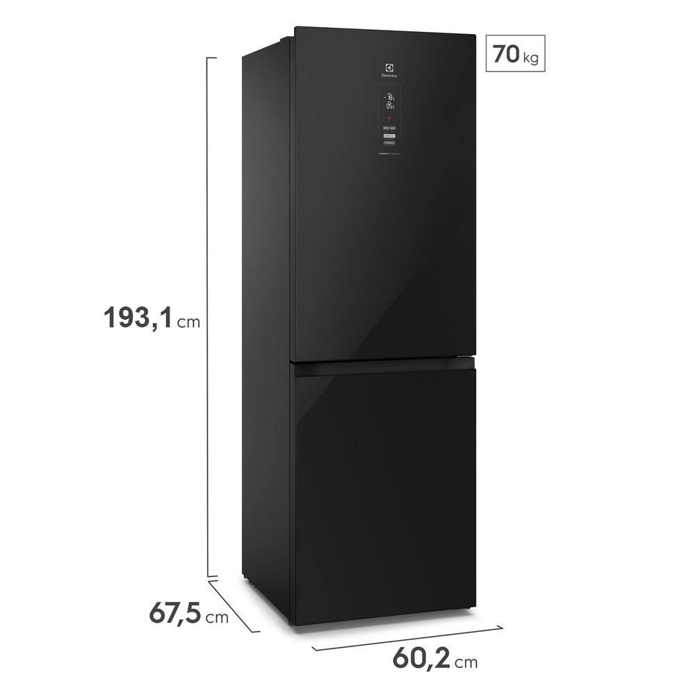 Geladeira Electrolux Frost Free Inverter 322L IB42G Efficient com AutoSense Inverse e Painel Digital - Black Glass - 7