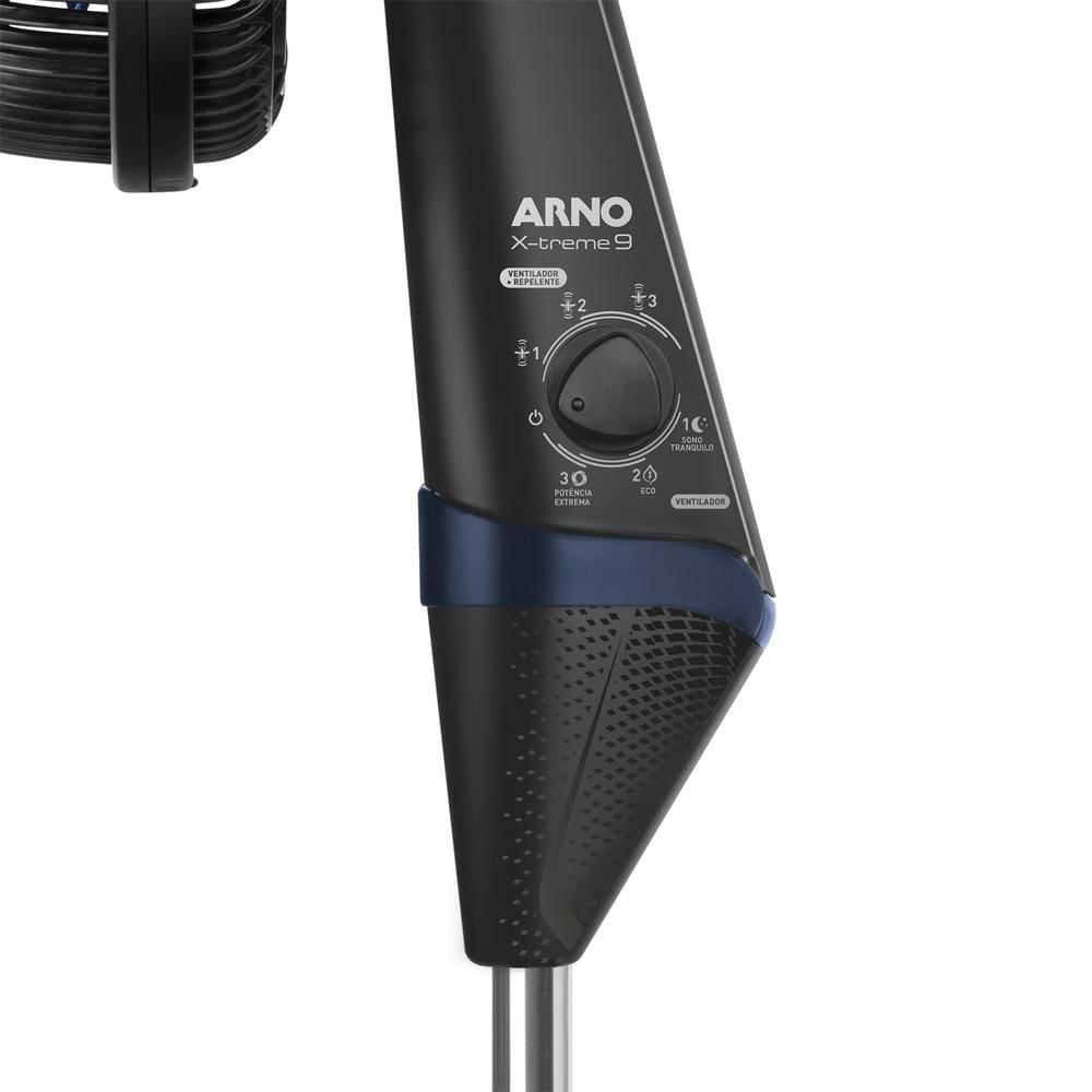 Ventilador de Coluna Arno Force Repel VE9R 40cm com 9 pás, 3 velocidades e 160W – Preto / Azul - 6
