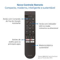 Smart TV LED 50" Ultra HD 4K Philips 50PUG7019 com Google TV, Comando de Voz, Wi-Fi, Entradas HDMI e USB - 6