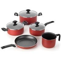 Conjunto de Panelas 5 Peças Multiflon Amora com Revestimento Antiaderente Ultra7 e Tampas de Vidro - Vermelho Matte - 2