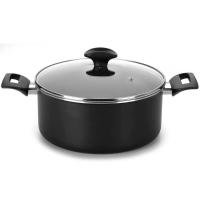 Conjunto de Panelas 5 Peças Multiflon Amora com Revestimento Antiaderente Ultra7 e Tampas de Vidro - Preto Matte - 3