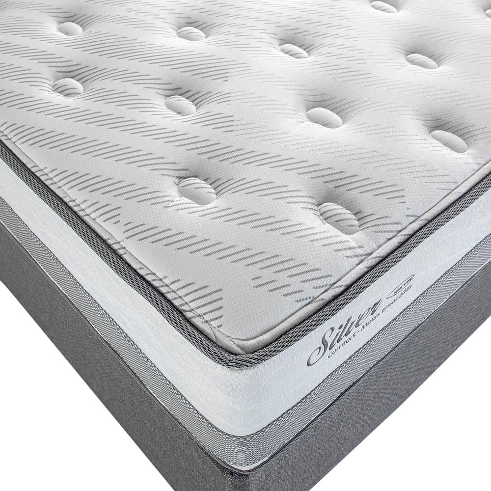 Colchão King Size Herval Silver com Pillow Top e Molas Ensacadas 30x139x203cm - Cinza - 2