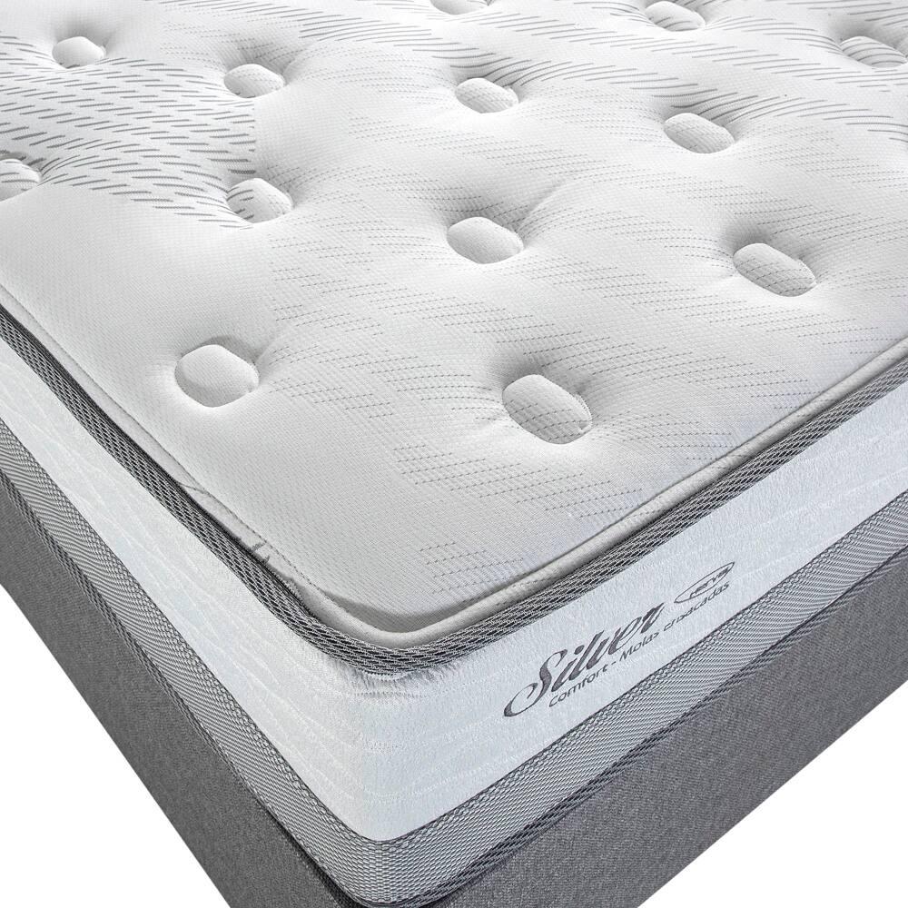 Colchão Casal Herval Silver com Pillow Top e Molas Ensacadas 30x138x188cm - Cinza - 2