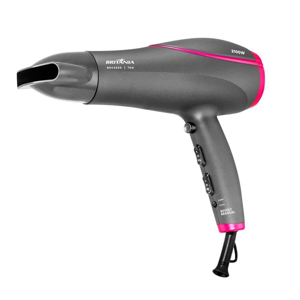 Secador de Cabelos Britânia BSC2200 2100W Cinza e Rosa - Bivolt - 5